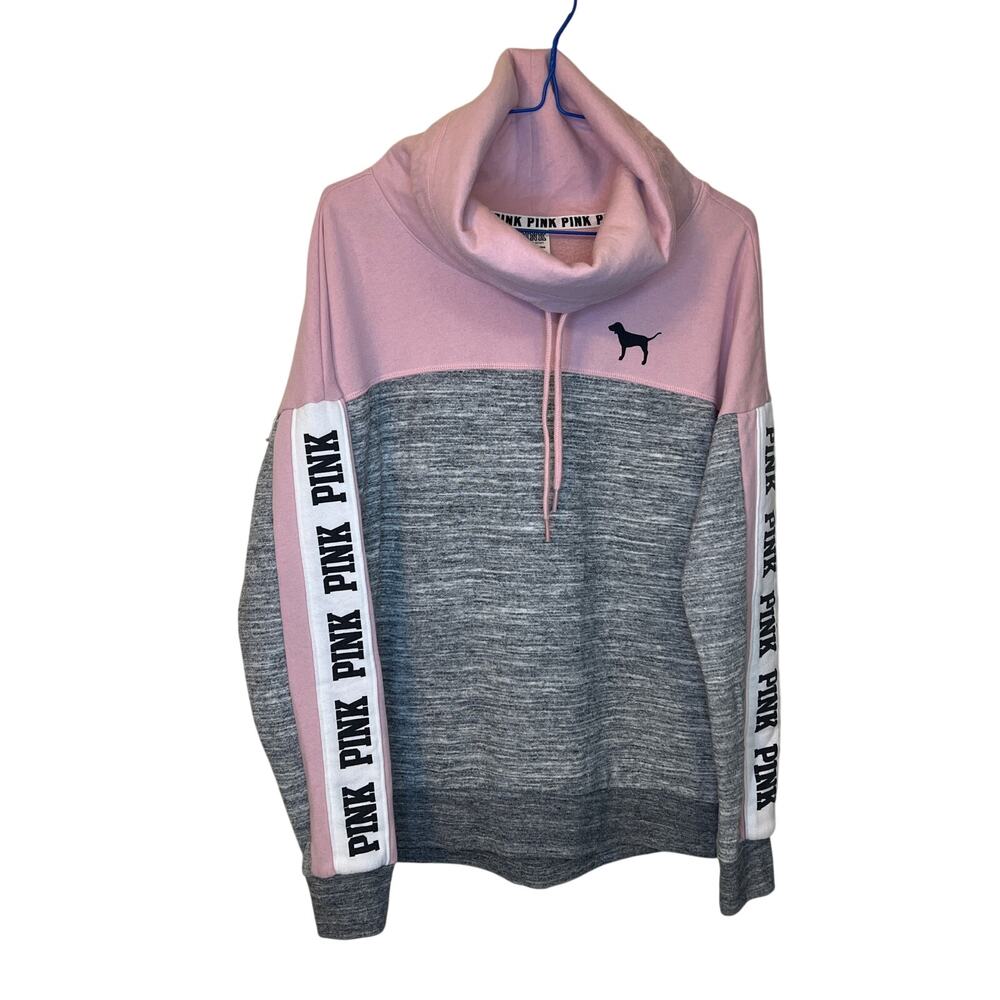 Victorias Secret PINK Cowl Neck Hoodie in Pink  and Heather Gray Size XS 2017